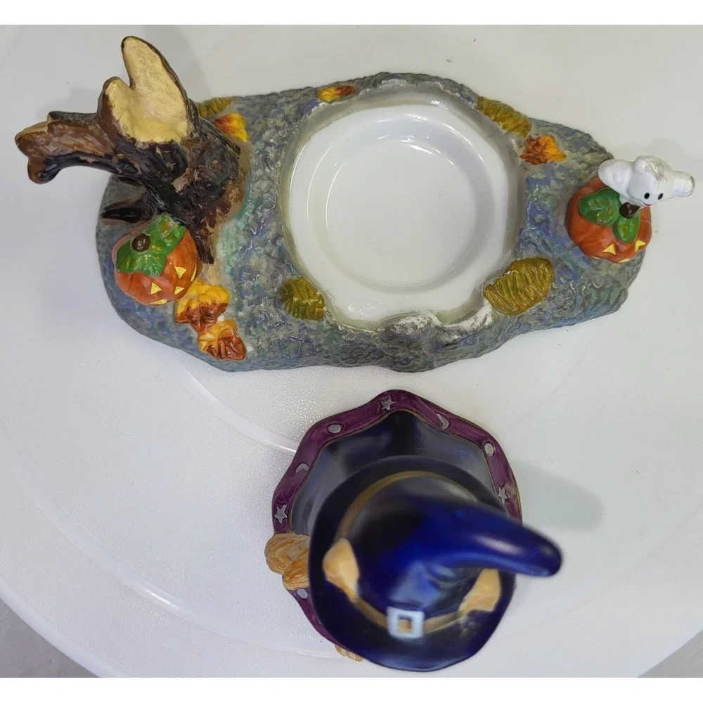 Partylite Abracadandle Halloween Wizard Cat Tea Light Candle Holder Snuffer
